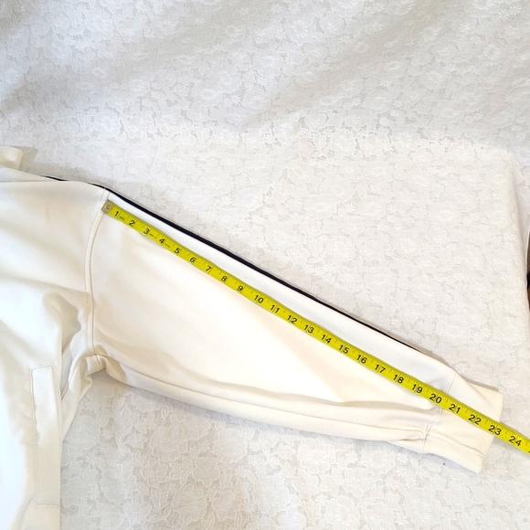 Nautica Men's White Zipper Jacket with Blue Stripes Size M - Picture 13 of 16